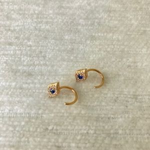 Evil eye cuffie earrings